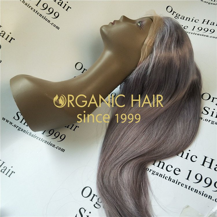 The best grey full lace wigs ,lace frontal wigs online world shipping hair wholesale factory in China A42